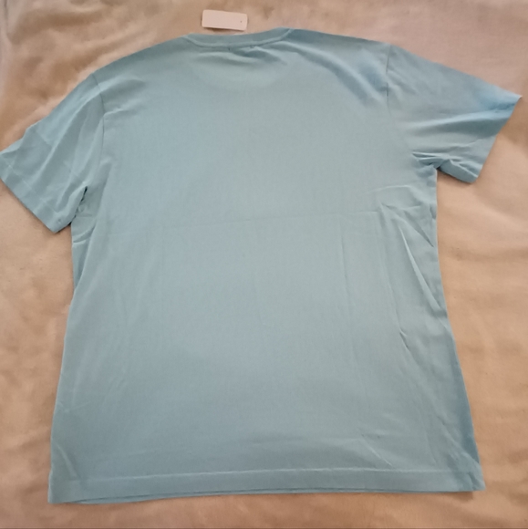 NWT Brooks Brothers Lg Blue White Aloha! Graphic Short Sleeve Cotton Tee T-Shirt - Picture 3 of 12